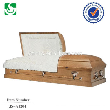 flat lid wooden casket